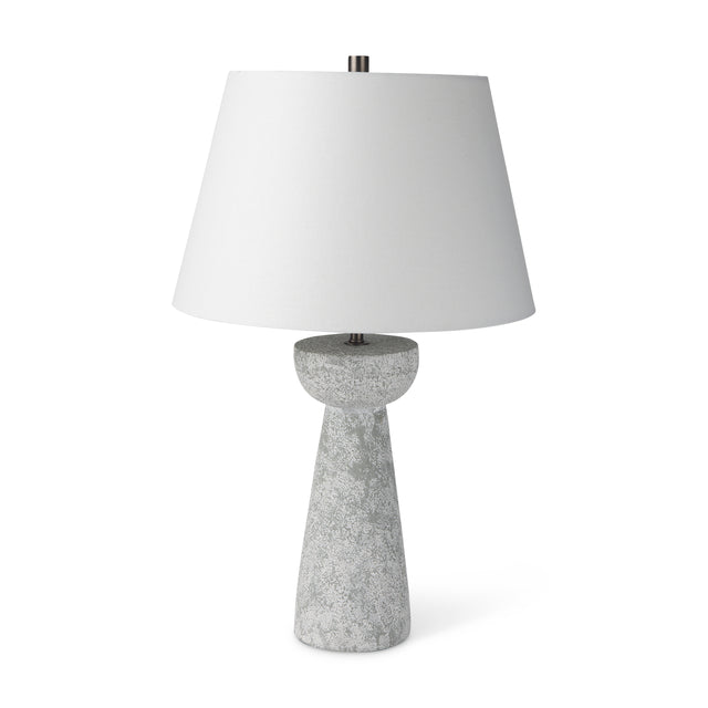 Julia Gray Antique Painted Cement Table Lamp - Ornate Home