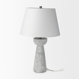 Julia Gray Antique Painted Cement Table Lamp - Ornate Home