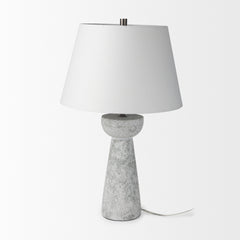 Julia Gray Antique Painted Cement Table Lamp - Ornate Home