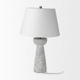 Julia Gray Antique Painted Cement Table Lamp - Ornate Home