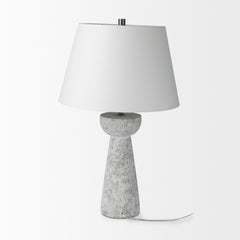 Julia Gray Antique Painted Cement Table Lamp - Ornate Home