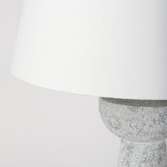 Julia Gray Antique Painted Cement Table Lamp - Ornate Home