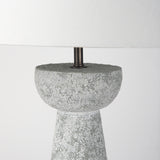 Julia Gray Antique Painted Cement Table Lamp - Ornate Home