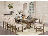 Julia Light Oak/Beige 7 Pc. Dining Room Set - Ornate Home