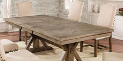 Julia Light Oak/Beige 7 Pc. Dining Room Set - Ornate Home