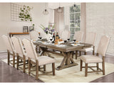 Julia Light Oak/Beige 9 Pc. Dining Room Set - Ornate Home