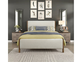 Julian Beige Queen Platform Bed - Ornate Home