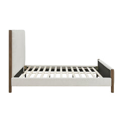 Julian Beige Queen Platform Bed - Ornate Home
