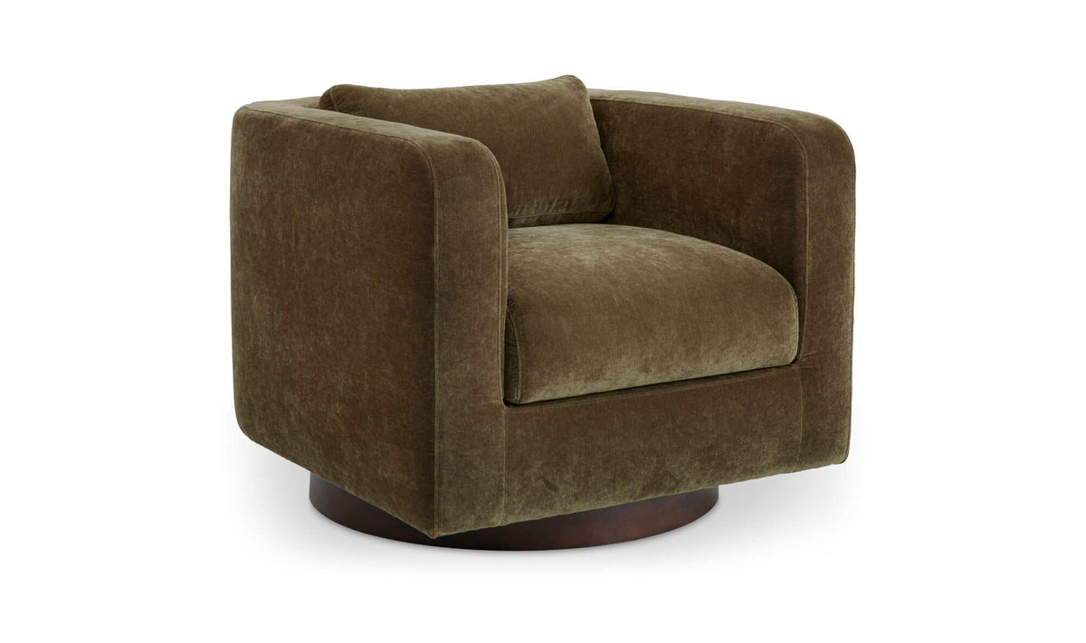 Julian Cedar Green Swivel Chair - Ornate Home