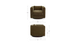Julian Cedar Green Swivel Chair - Ornate Home