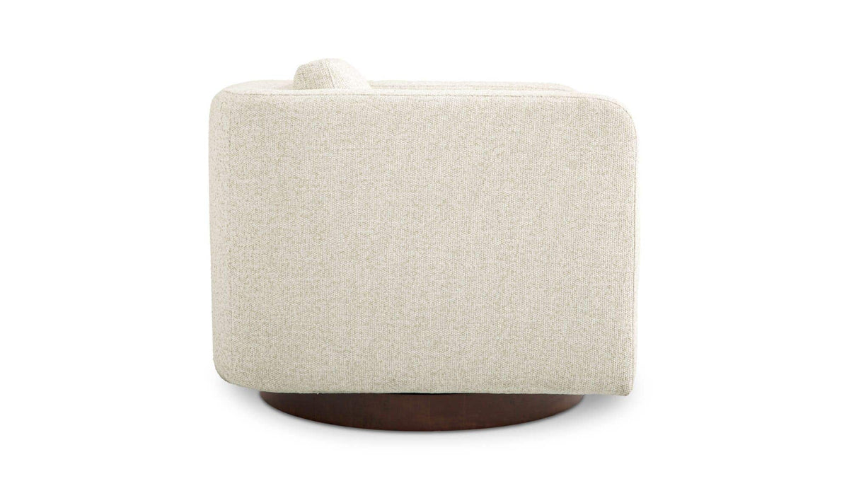 Julian Textured Oat Swivel Chair - Ornate Home