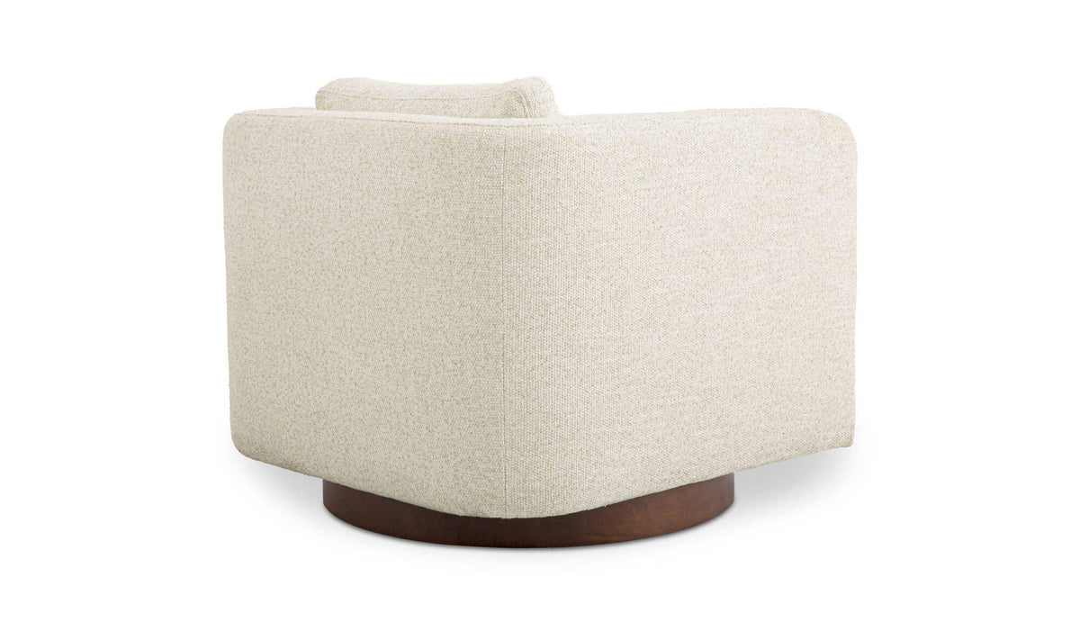 Julian Textured Oat Swivel Chair - Ornate Home
