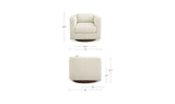 Julian Textured Oat Swivel Chair - Ornate Home
