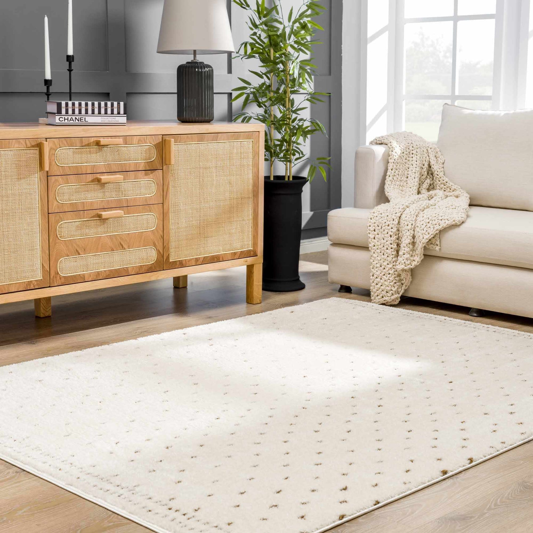 Julie Ivory & Brown Area Rug - Ornate Home