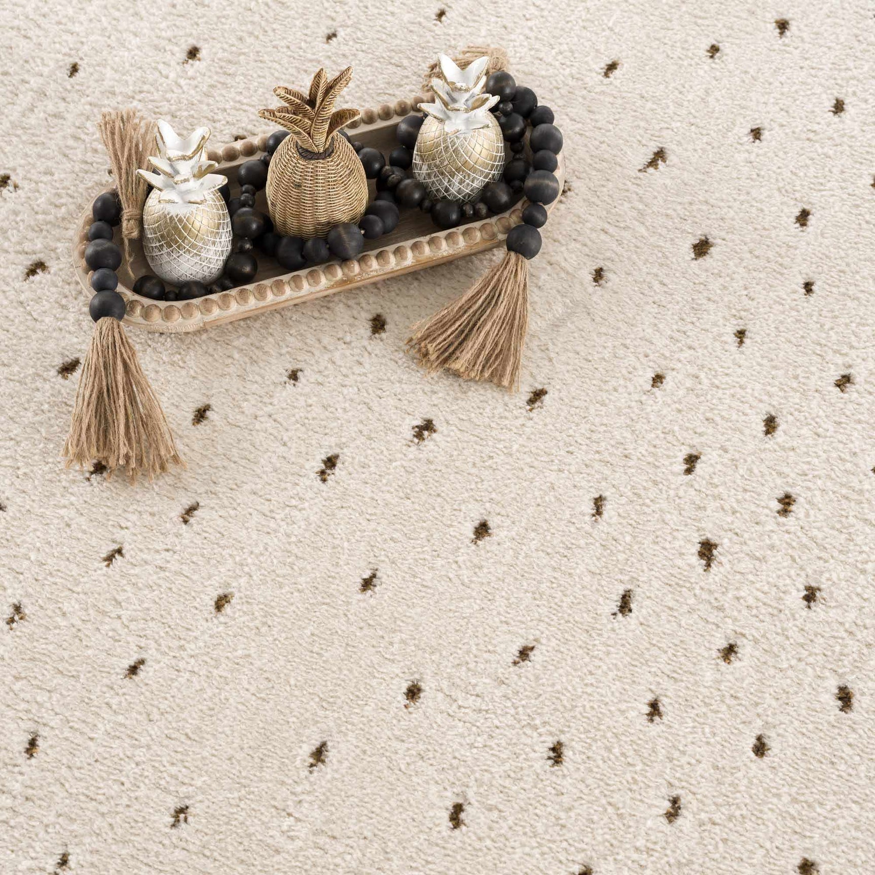 Julie Ivory & Brown Area Rug - Ornate Home
