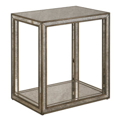 Julie Silver Mirrored End Table - Ornate Home