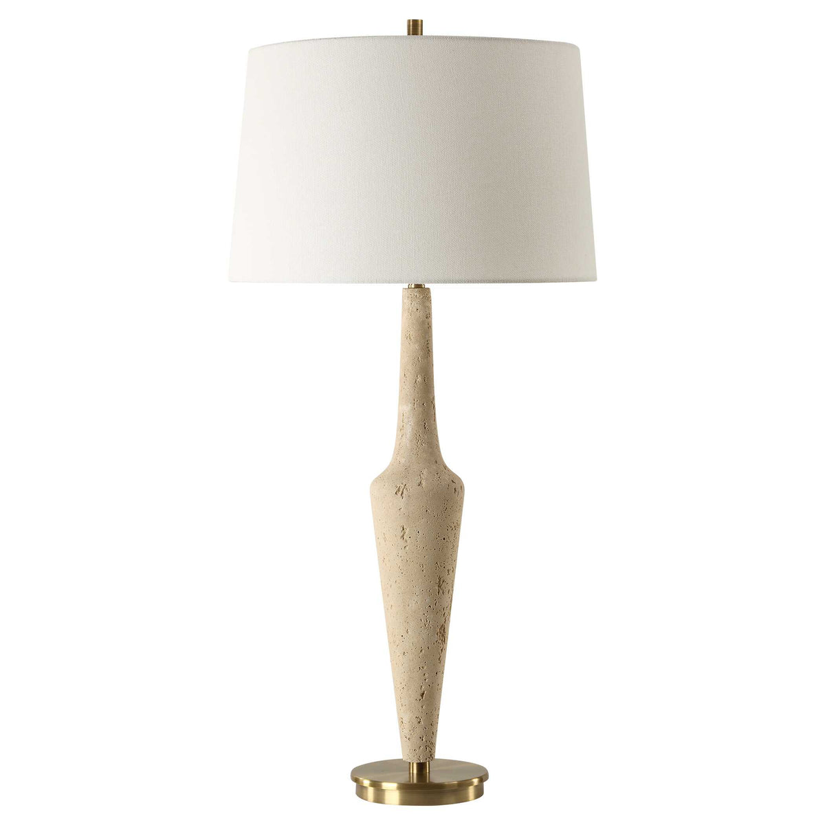 Juliet Brown/Gold Travertine Table Lamp - Ornate Home