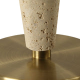 Juliet Brown/Gold Travertine Table Lamp - Ornate Home