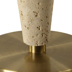 Juliet Brown/Gold Travertine Table Lamp - Ornate Home
