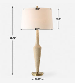 Juliet Brown/Gold Travertine Table Lamp - Ornate Home