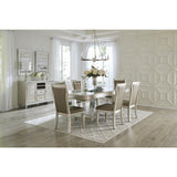 Juliette Champagne Dining Table - Ornate Home