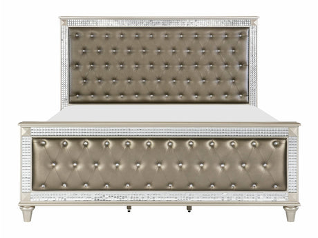Juliette Champagne Queen Bed - Ornate Home