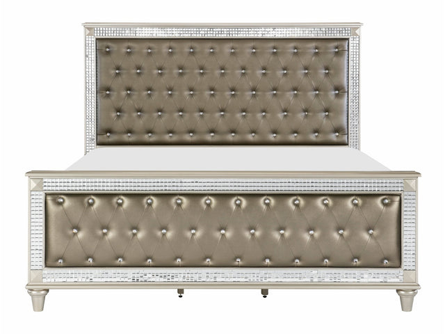Juliette Champagne Queen Bed - Ornate Home