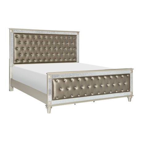 Juliette Champagne Queen Bed - Ornate Home