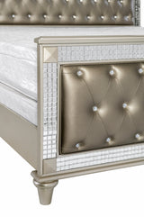 Juliette Champagne Queen Bed - Ornate Home