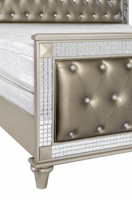 Juliette Champagne Queen Bed - Ornate Home