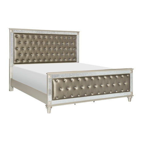 Juliette Champagne Queen Bed - Ornate Home