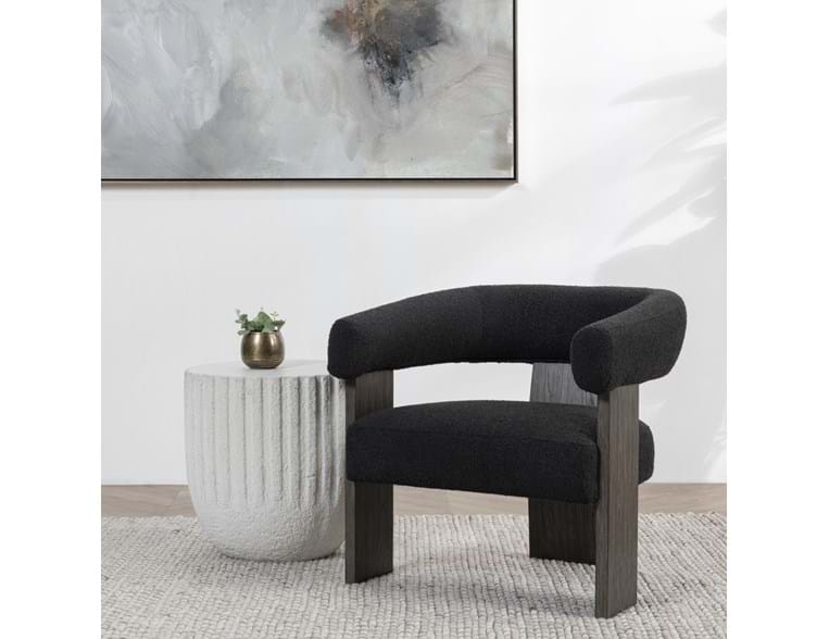 Julina Charcoal Upholstered Accent Chair - Ornate Home