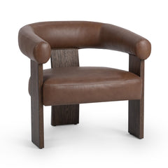 Julina Rich Cocoa Accent Chair - Ornate Home