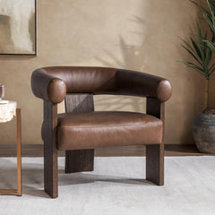 Julina Rich Cocoa Accent Chair - Ornate Home