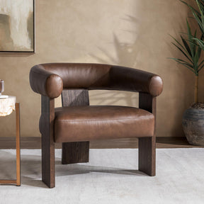 Julina Rich Cocoa Accent Chair - Ornate Home