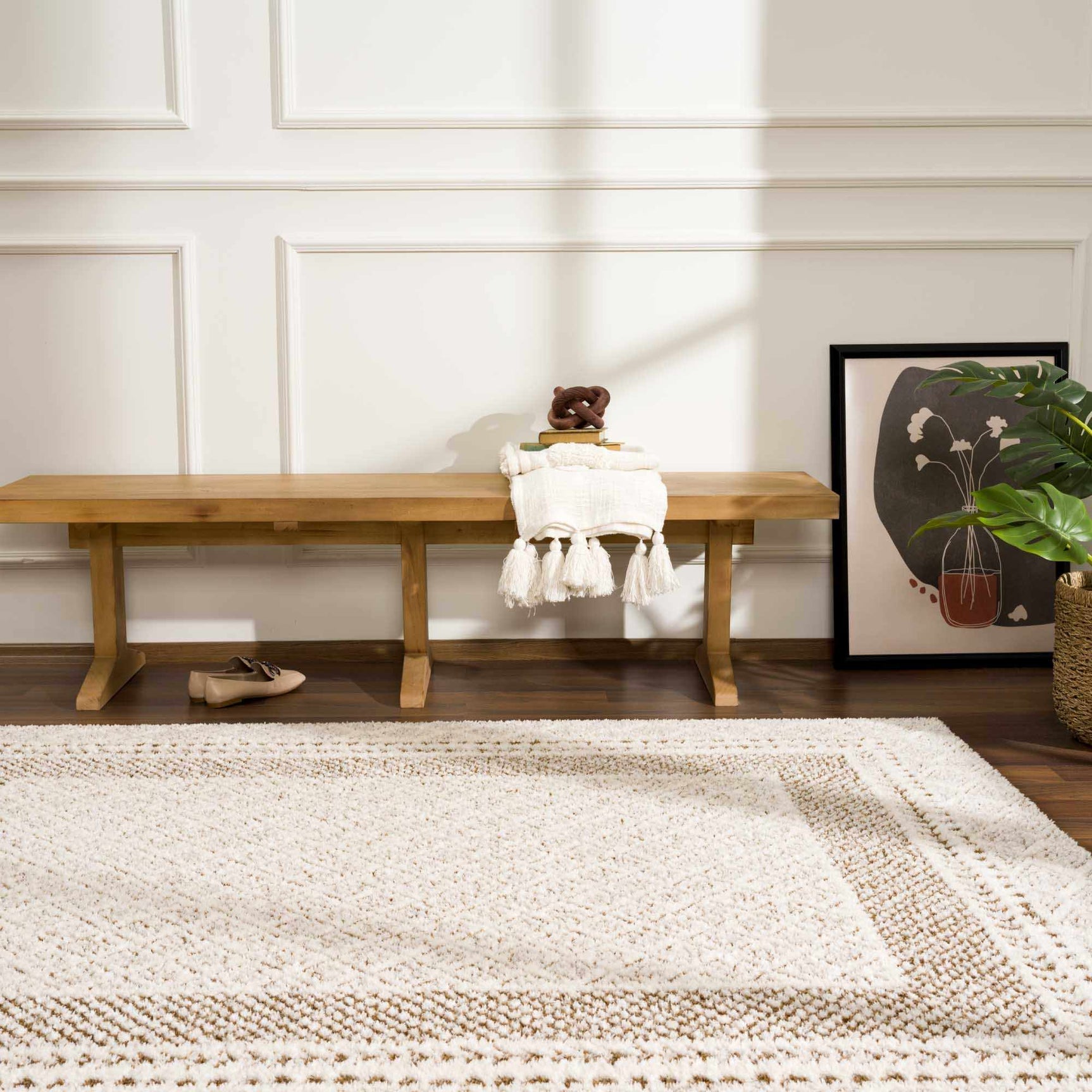 Julio Scandi Boho Area Rug - Brown - Ornate Home