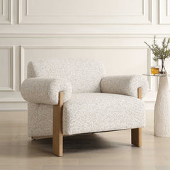 Juncture White Upholstered Accent Chair - Ornate Home