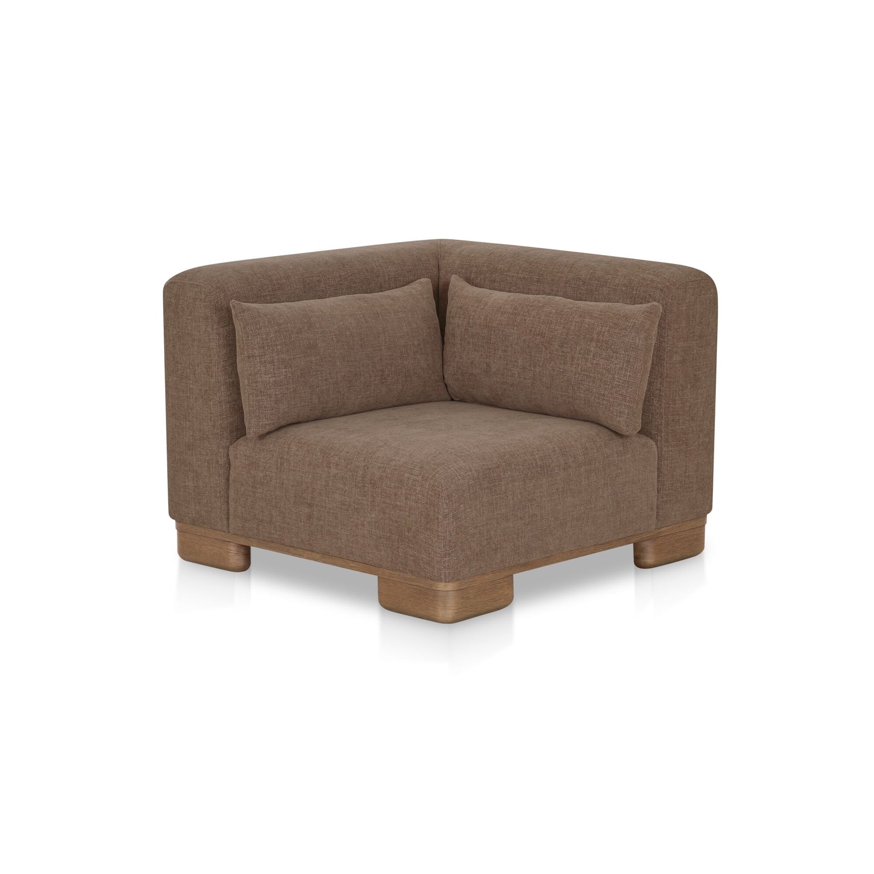 June Dark Brown Corner Chair - Ornate Home