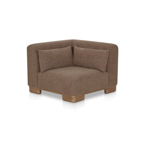 June Dark Brown Corner Chair - Ornate Home