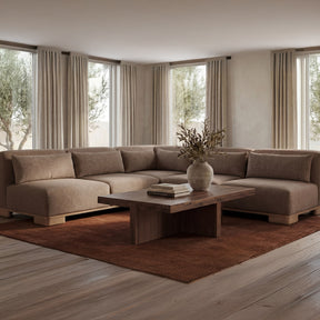 June Dark Brown Corner Modular Sectional - Ornate Home