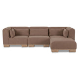 June Dark Brown Lounge Modular Sectional - Ornate Home