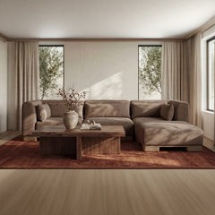 June Dark Brown Lounge Modular Sectional - Ornate Home