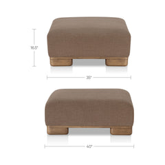 June Dark Brown Ottoman - Ornate Home