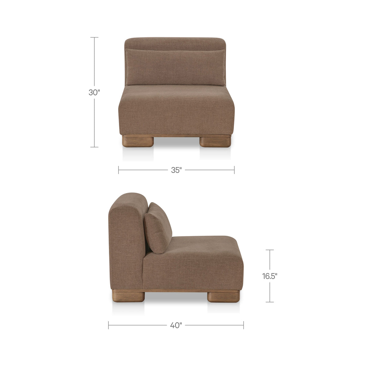 June Dark Brown Slipper Chair - Ornate Home