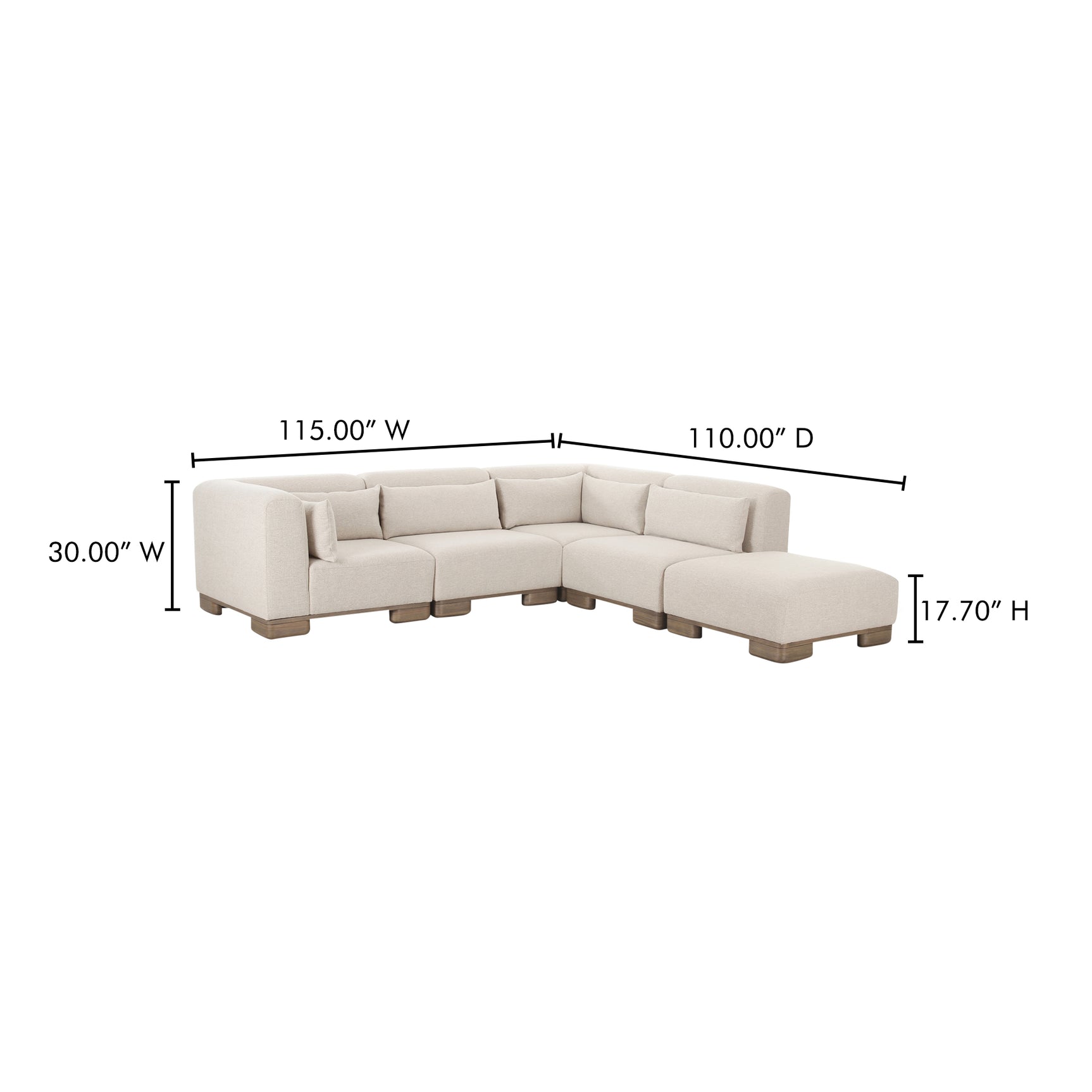 June Oatmeal Dream Modular Sectional - Ornate Home