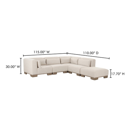 June Oatmeal Dream Modular Sectional - Ornate Home