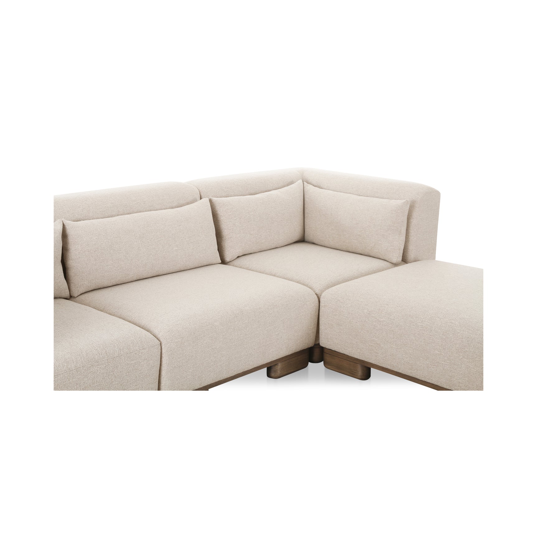 June Oatmeal Lounge Modular Sectional - Ornate Home