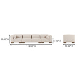 June Oatmeal Modular Sofa - Ornate Home