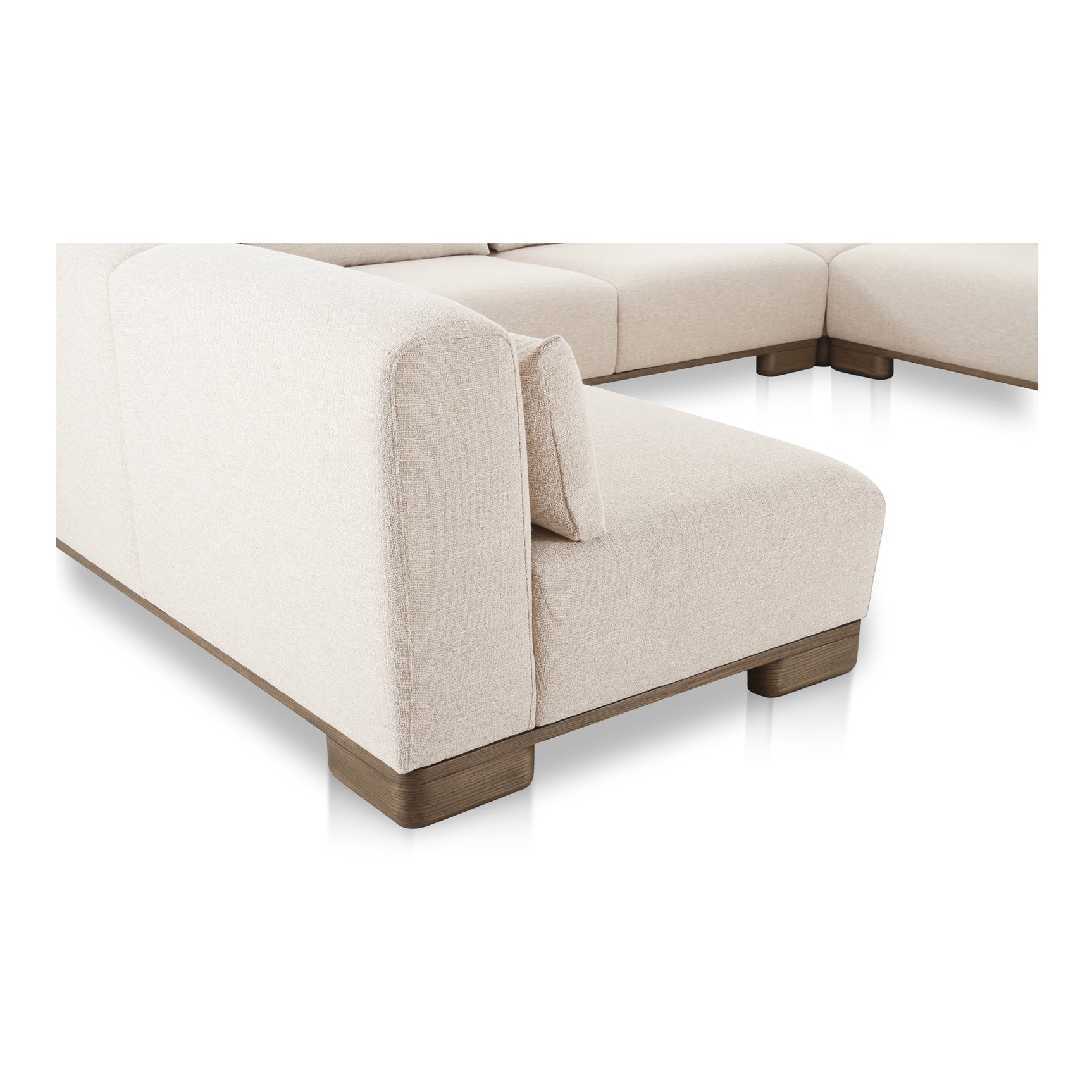 June Oatmeal U Shaped Modular Sectional - Ornate Home
