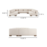 June Oatmeal U Shaped Modular Sectional - Ornate Home
